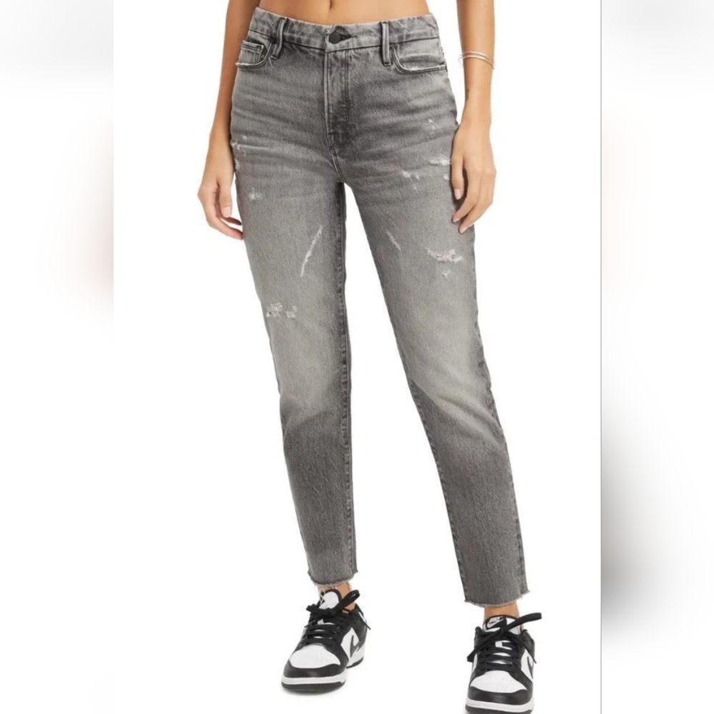 Good American The Weekender Jeans, Gray, Size 2, 26. New, Partial Tags, Ankle